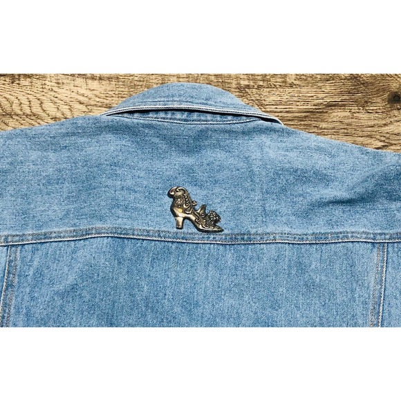 Vintage RETRO Denim Vest Women's Size Med M Jeans Rodeo Dress Western A6 - Picture 3 of 7